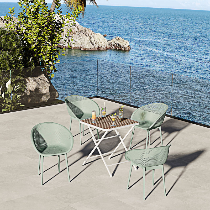 Ensemble de 2 chaises longues Modern, Vert pâle