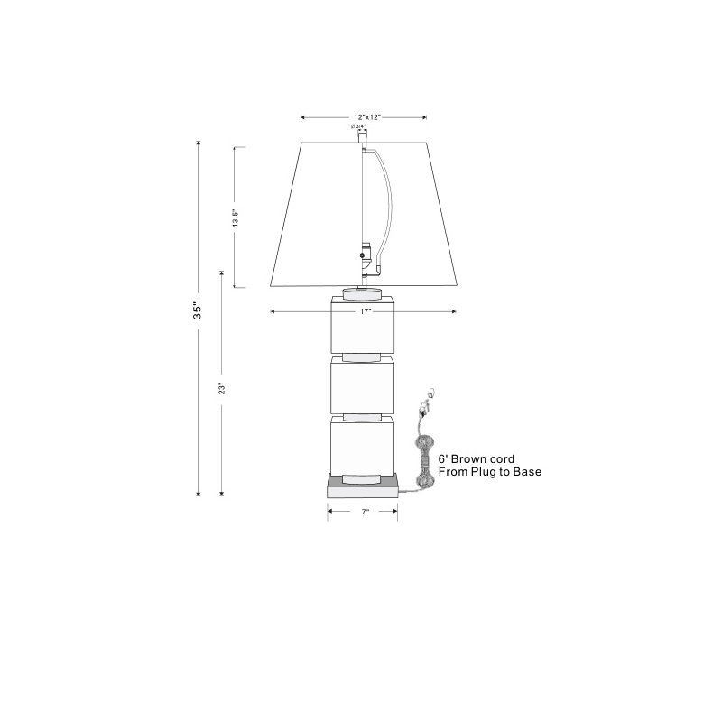 Manhattan Table Lamp, Ivory