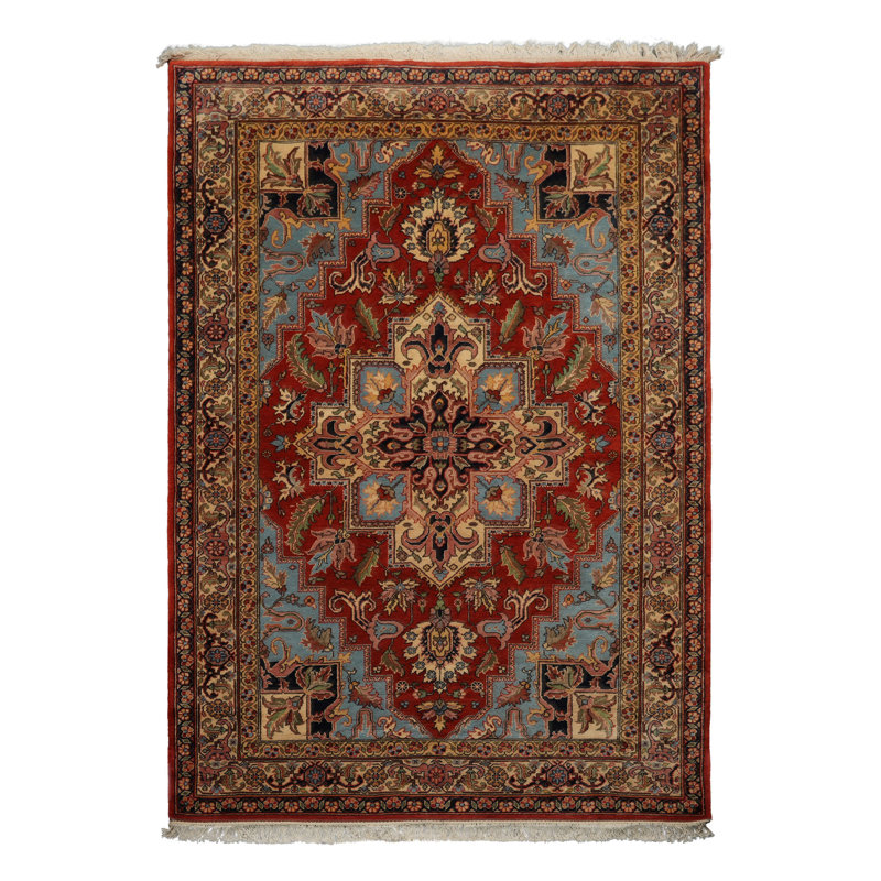 Tapis en laine noué à la main 6 x 9 po Herrija
