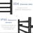Electric Towel Warmer for Bathroom, Heated Towel Rack With Timer, Classic Black Style-92361213