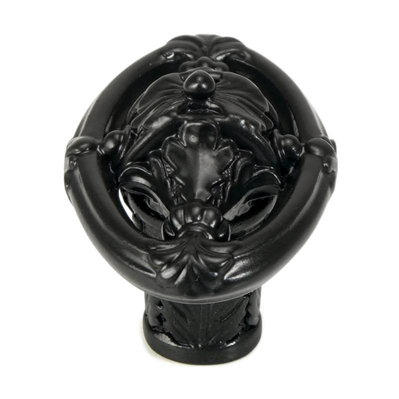 NANTUCKET OVAL CUT OUT KNOB 1-1/16"; MATTE BLACK