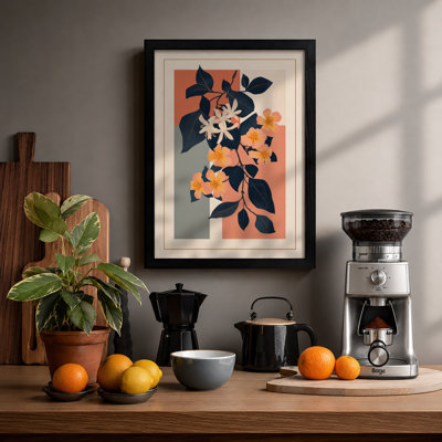Geometric Bloom Botanical - Framed Print