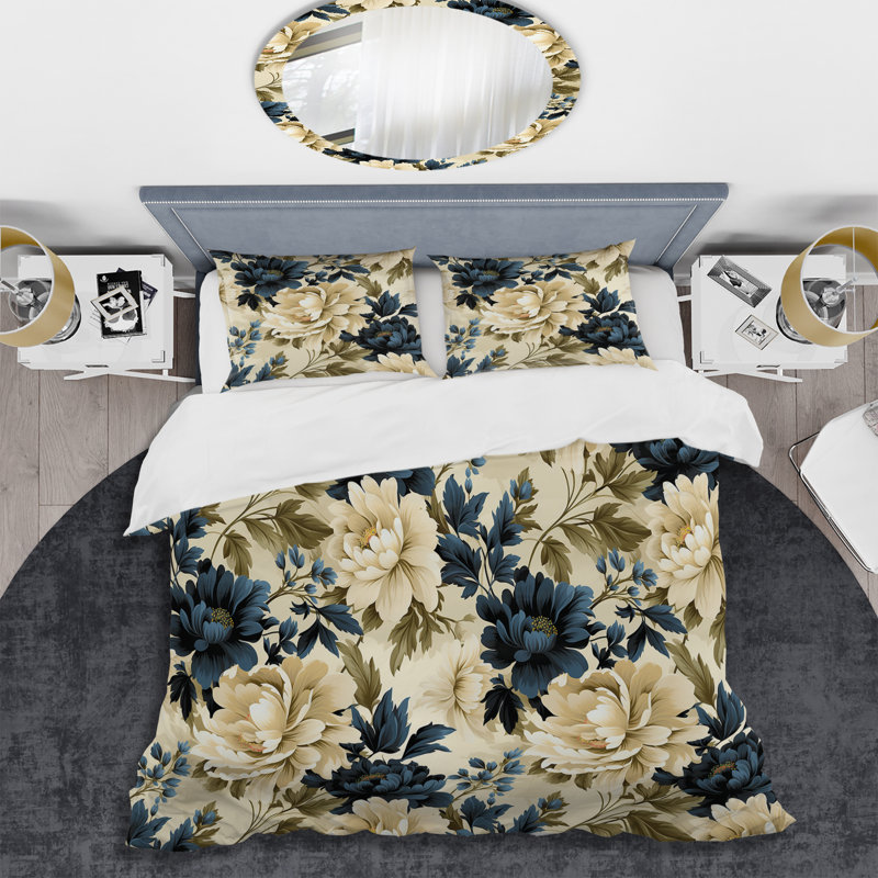 Ensemble de housse de couette Timeless Damask Legacy, Housse de couette simple + 1 taie décorative stan