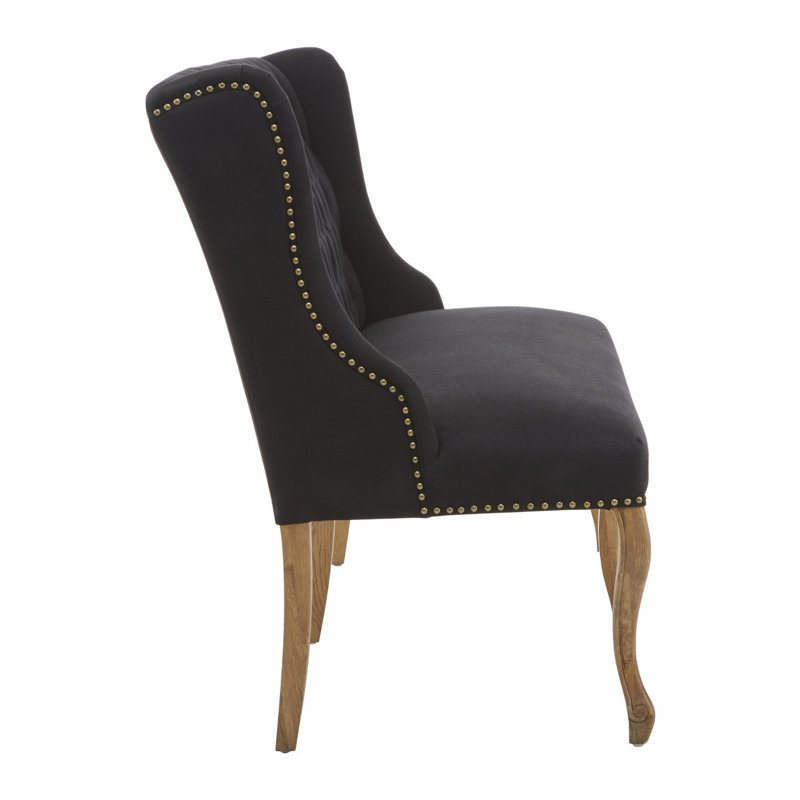 Osias Linen Sofa, Black