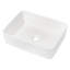 Lavabo vasque rectangulaire blanc en céramique - 19 po x 15 po - Luminaire de salle de bain au-dessus du comptoir | Idée de cadeau-122712255