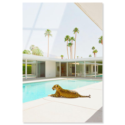 «Poolside prédateur», reproduction d'art acrylique sur toile par Notoriart