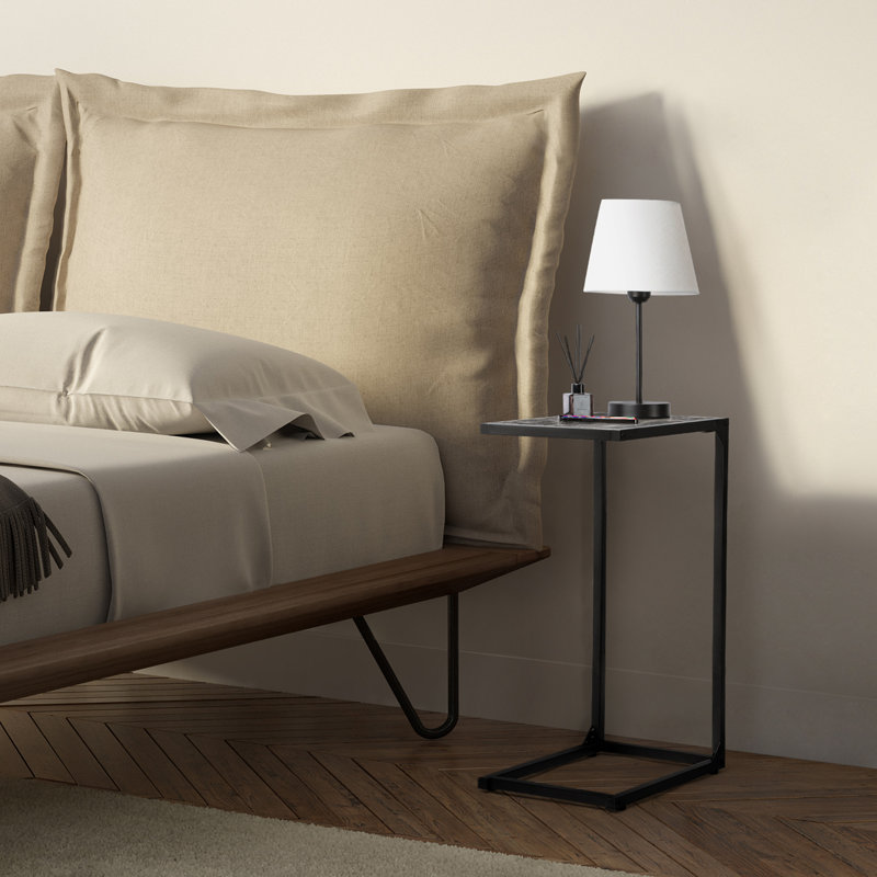 2 - Pack C - Shaped Side Tables Dark Gray