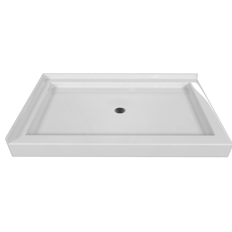 Signature 48'' W 30'' D Rectangular Double Shower Base, White