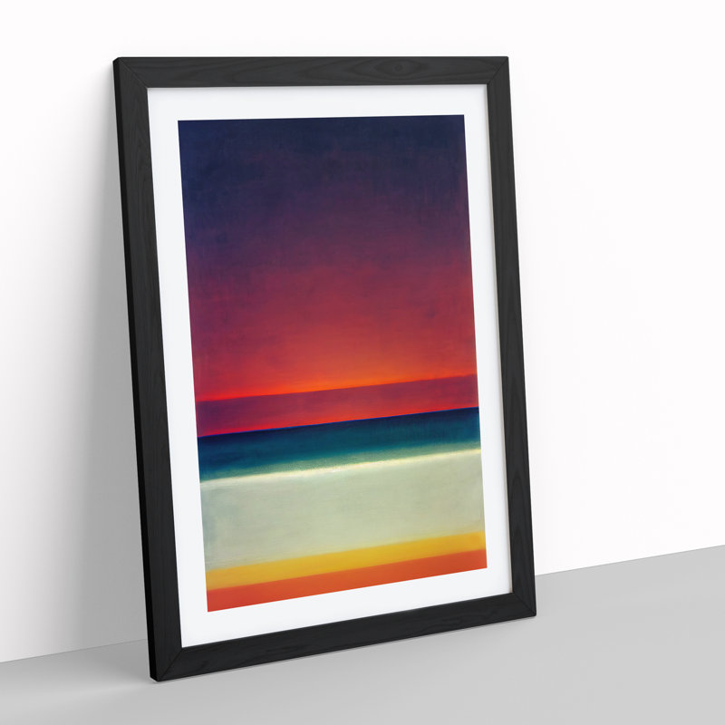Stellar Abstract Sunset - Framed Print, Black Framed, 64cm H x 46cm W x 2cm D