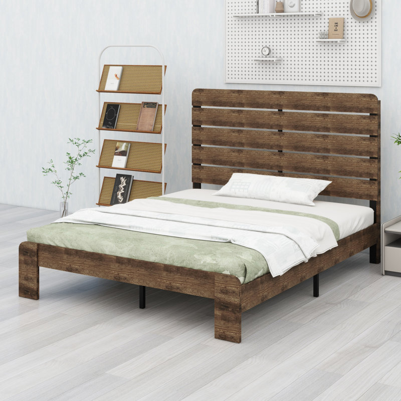 Base de lit plateforme, grand rangement sous le lit, Grand