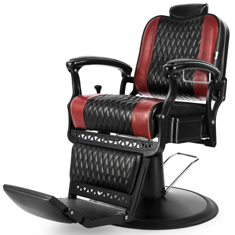 Fauteuil de barbier Levant, Noir / rouge