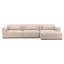 Brooklyn Polyester Upholstered Chaise Sectional, Mohair Cream-899489234
