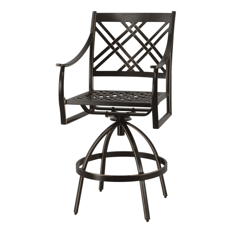 Edge Swivel Balcony Stool, Midnight Gold, 31.5"