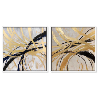 Décoration murale glamour sur toile glamour doré par Art Remedy