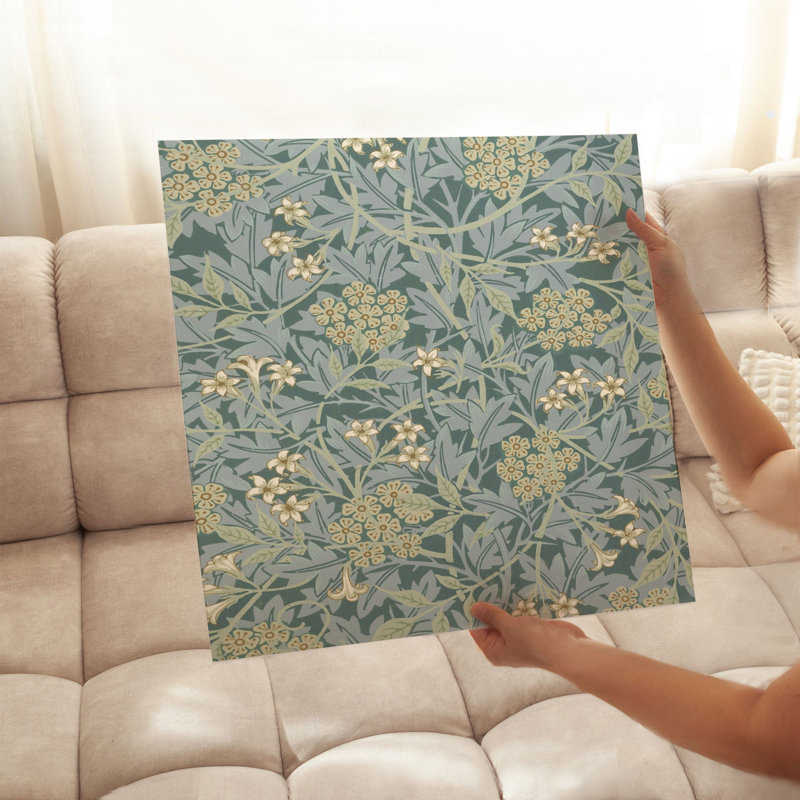 «Botanical William Morris Jasmine», reproduction d'art encadrée non encadrée, H 24 po x l 24 po