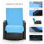 Fauteuil inclinable pour le patio - bleu, eau, balcon avec coussins épais, pelouse