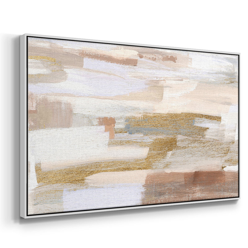 Gold Quartz II - reproduction encadrée sur toile, Blanc, H 17 po x l 25 po x P 2 po