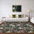 Rayna Thea Black Green Ivory Pink Machine Washable Bold Floral Indoor Area Rug, Flat Pile & Slip-Resistant for Living Room & Bedroom - Black, 6x9-111603984