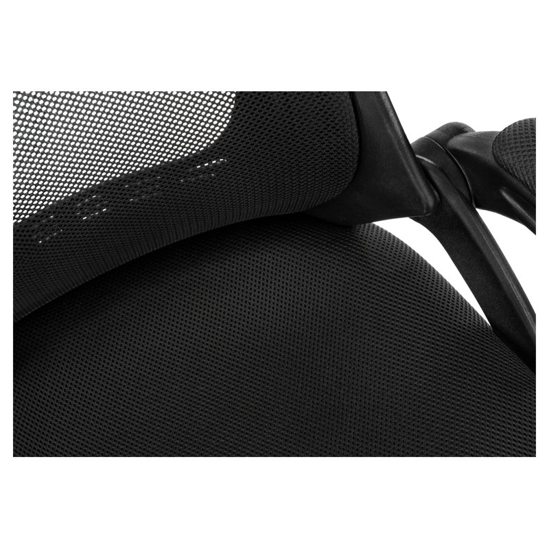 High-Back Ergonomic Office Chair with Adjustable Height and Armrests, Black Mesh