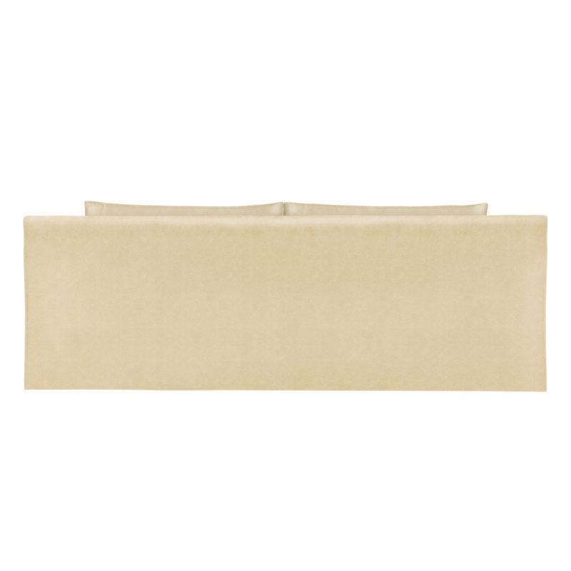 Mulberry Square Track-Arm Sofa with Flange Seam, Box Weave Linen Silver Streak, 33" H x 96" W x 45" D, Weathered