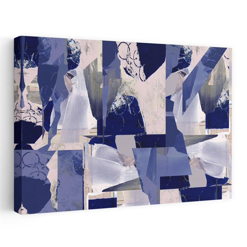 Art contemporain abstrait géométrique, H 36 po x l 24 po