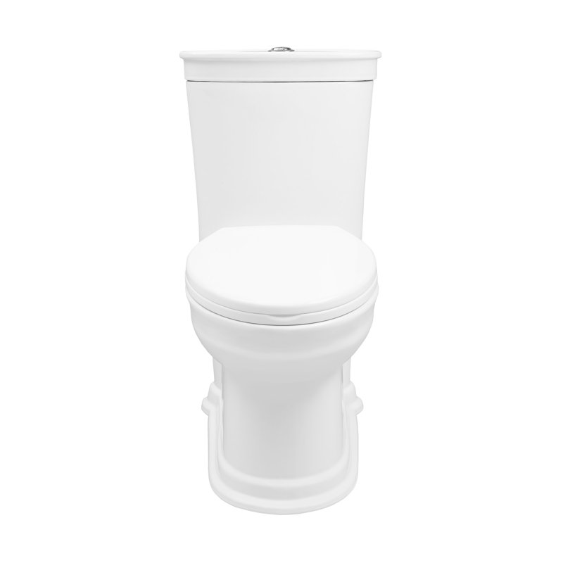 Toilette allongée monopièce à double chasse (siège inclus)