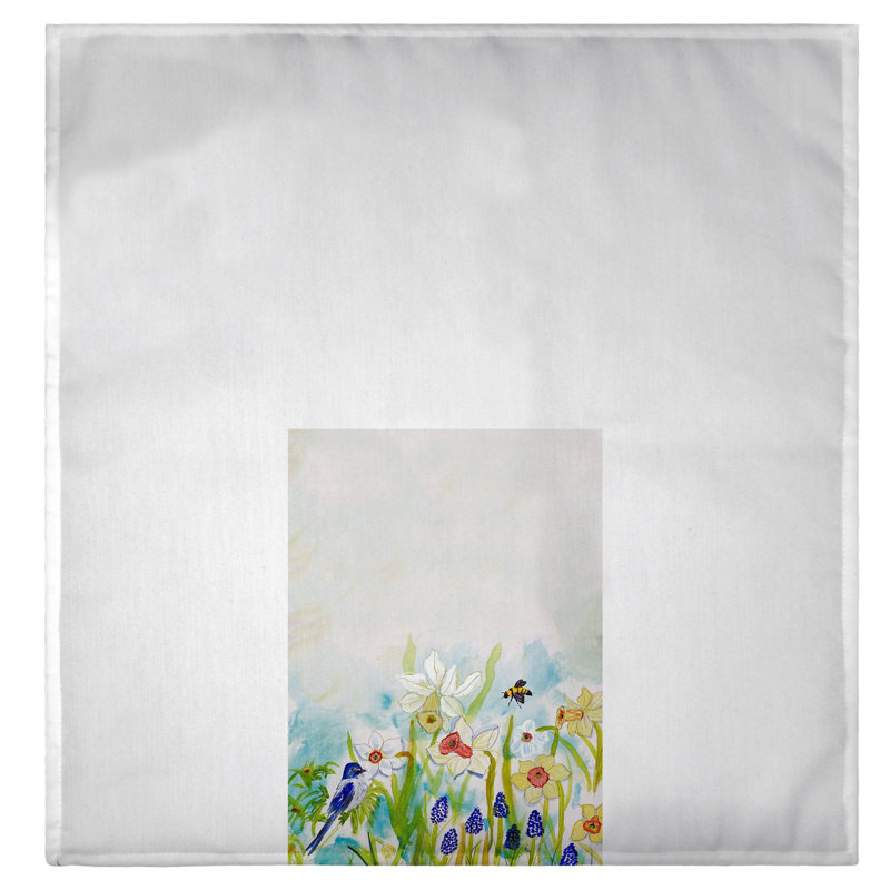 Serviette à main oiseaux et daffodils Germaine