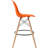 Carino Crimmins Metal Bar Stool – Eiffel Leg Counter Bar Height Stool with Curved Back for Kitchen Island, Breakfast Bar, or Pub Table, Home Bar-89060239