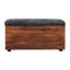 Coffre de rangement en cuir noir