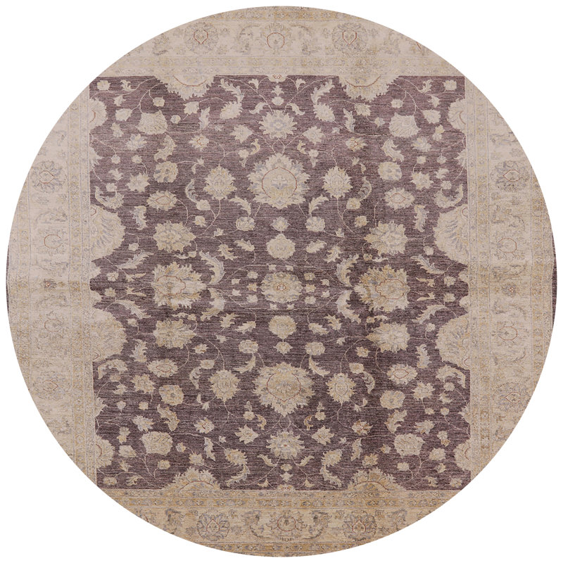 Tapis oriental brun / beige Mattheus, Rond 3 pi