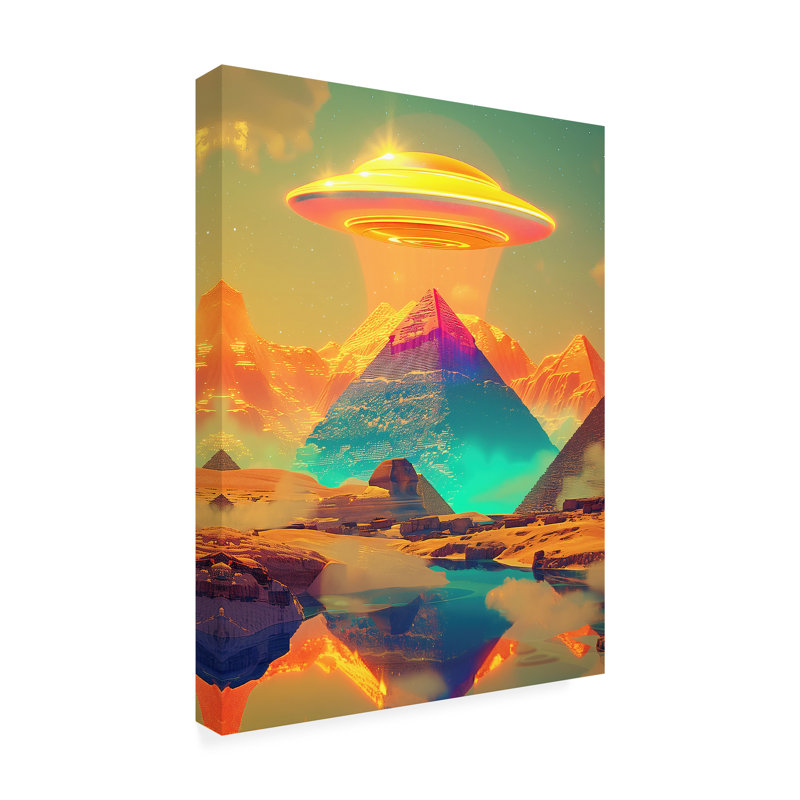 Art sur toile «Rhin Ray Heere Ufo Pyramid 2», H 24 po x l 18 po