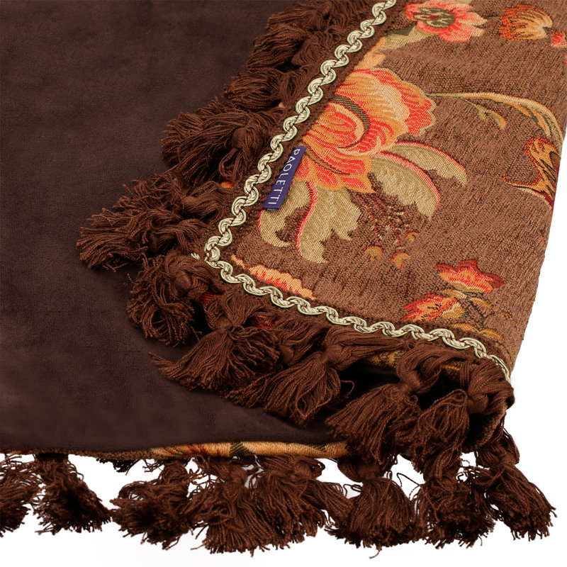 Babcock Floral Square Pillow Cover, 55 x 55cm, Black