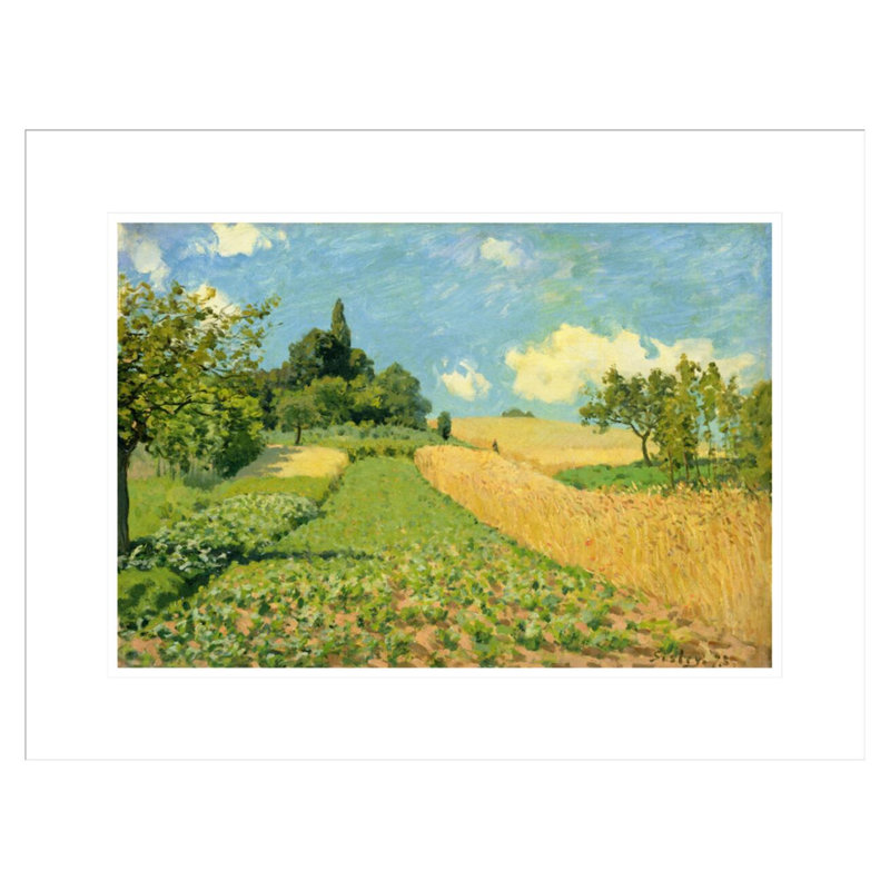 Le champ de maïs (près d'Argenteuil) par Alfred Sisley, impression giclée encadrée, H 16,62 po x l 21,75 po