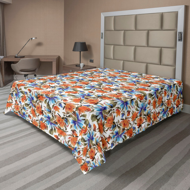 Ambesonne, drap plat floral pivoines, art botanique printanier