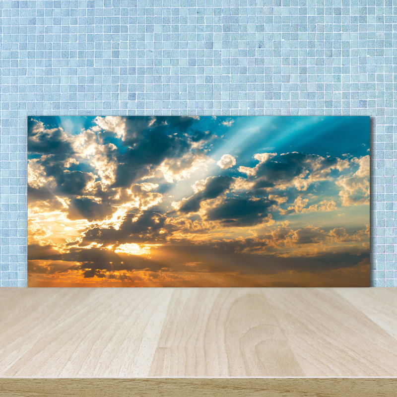 50cm W x 100cm L Glass Peel and Stick Panel