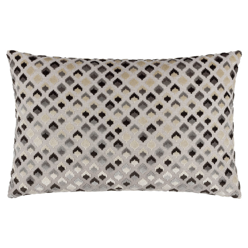 Lexington Geometric Rectangular Throw Pillow Cover, Grey/Black