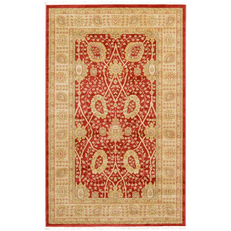 Moore Floral Indoor Rug, Rectangle 9'10" x 13'1"