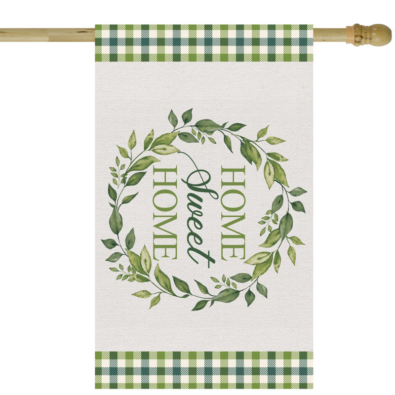 Paillasson Home Sweet Home Gingham 18 po x 30 po