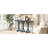 Ustyle 59.8'' Wooden Console Table With Oak Veneer Top,Farmhouse Entryway Table With Rubber Wood Slender Curved Legs,Perfect For Living Room,Entryway,Hallway, Dining Spaces.-124922133