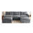 109'' Upholstered Sectional Sofa with Ottoman-1659050486