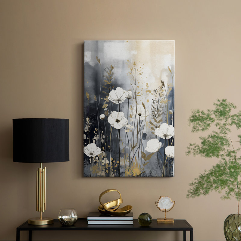 Série FLORAL CCCCXCIX - Toile tendue avec châssis de qualité supérieure - Prêt à être accroché, H 36 po x l 24 po