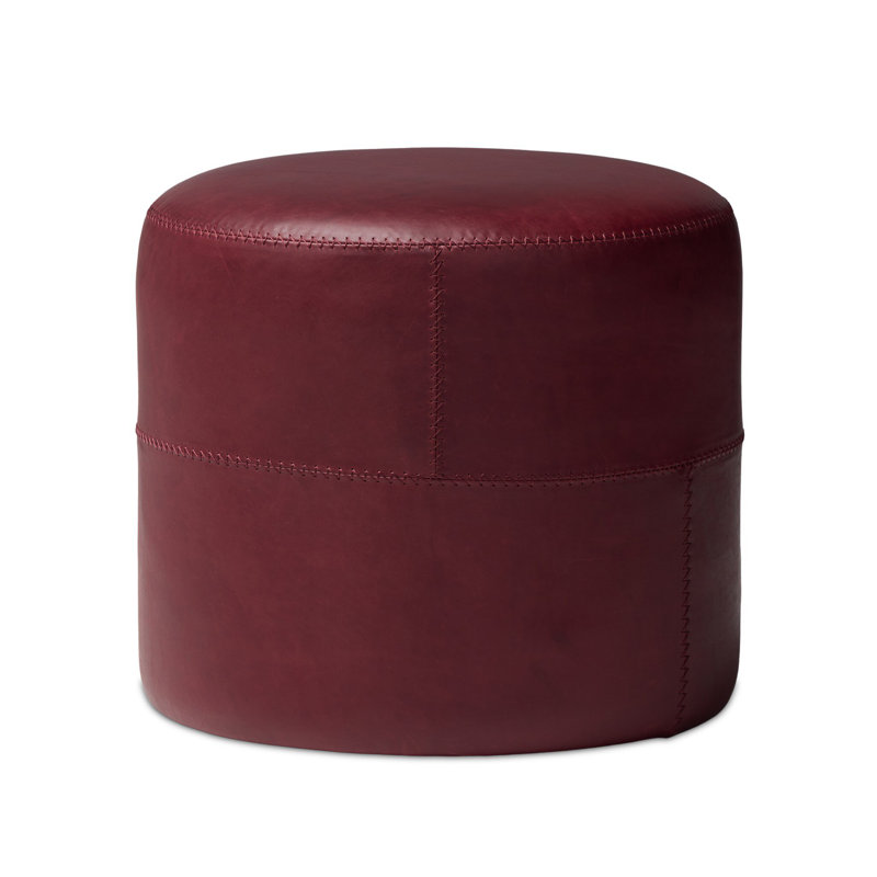 Camino Cylinder Ottoman, Dulane Burgundy