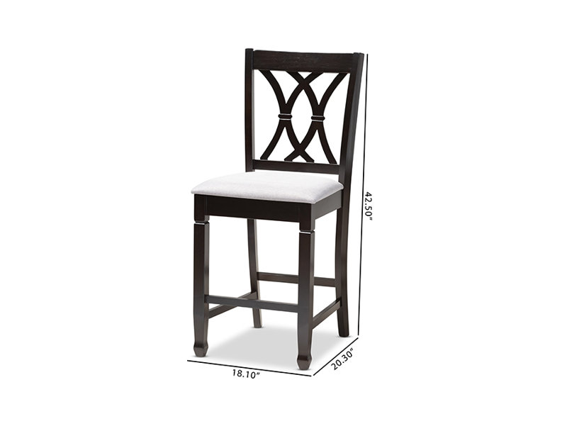 Tabouret de comptoir 25 po Jarvon, Lin gris