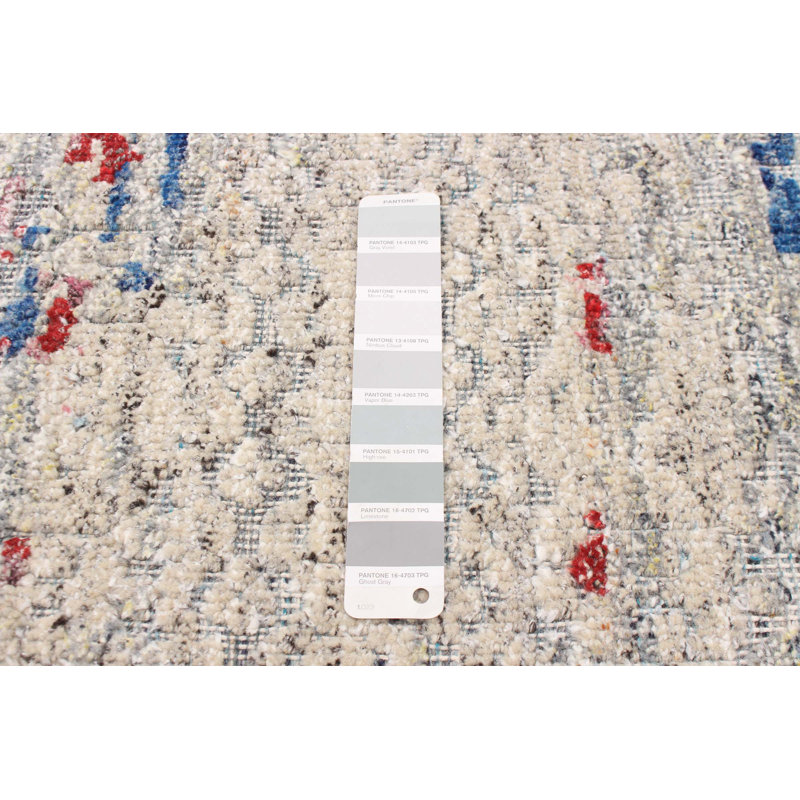 Kamelah One-of-a-Kind 5'4" X 7'5" New Age Wool Area Rug in Light Gray