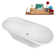 66" Streamline Soaking Freestanding Tub and Tray With Internal Drain