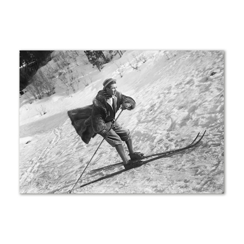 Skier - Wrapped Canvas Print