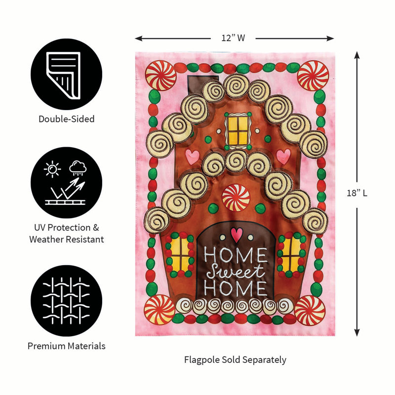 Drapeau de jardin Home Sweet Home