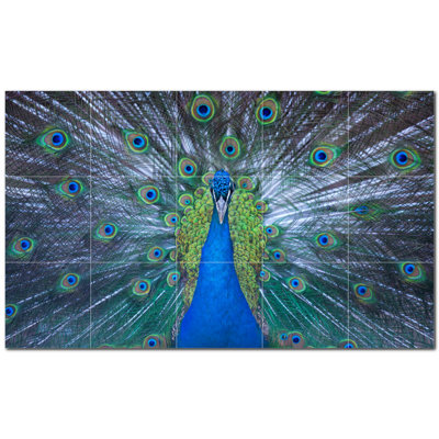 Murale en céramique satinée Bird Photo 4,25 po x 4,25 po