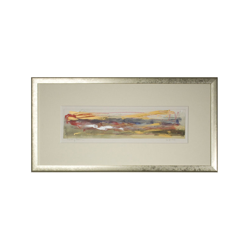«Cooling Down I» par J.Johns - peinture encadrée, Cadre argenté