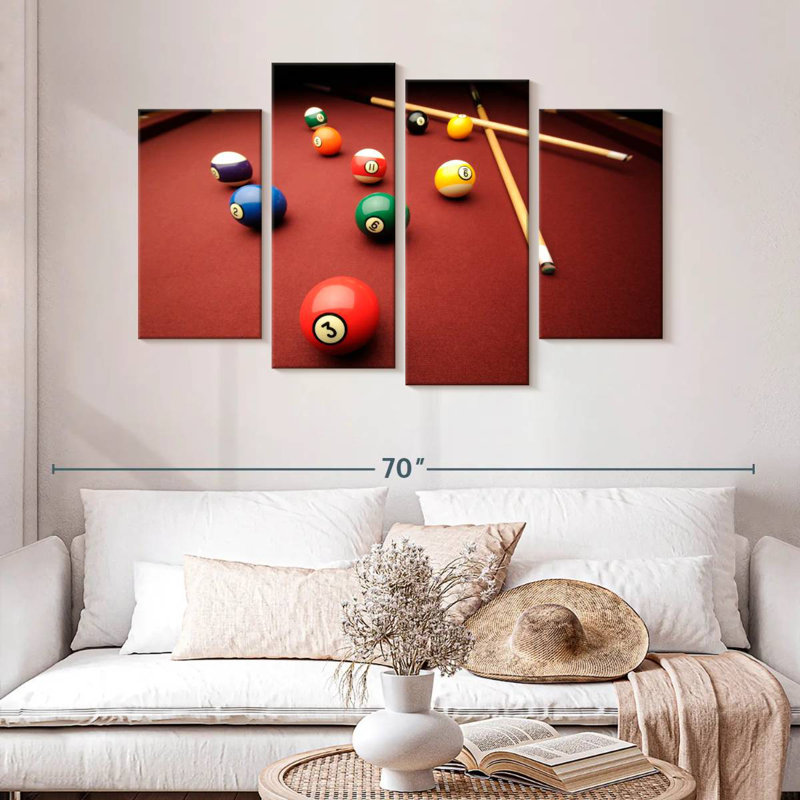 Senne, jeu de billard, H 32 po x l 52 po